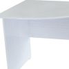55" White Computer Desk With Two Drawers