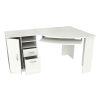 59" White Computer Desk With Two Drawers