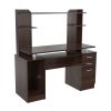 51" Espresso Computer Desk With Two Drawers