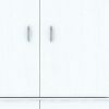 47" White Melamine Mirrored Four Drawer Combo Dresser
