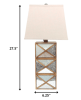 6.25 X 6.75 X 27.5 Gold Modern Illusionary Mirrored Base - Table Lamp