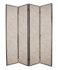 84 X 84 Tan Wood & Fabric  Screen