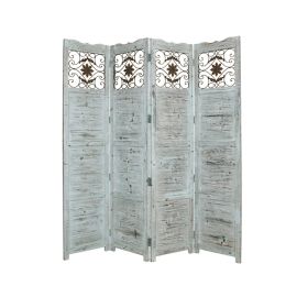 76" X 84" Blue Wood Screen