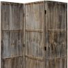 1" x 63" x 72" Brown 3 Panel Solid Wood Fortress  Screen