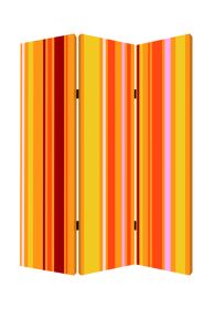 48 X 72 Multi Color Wood Canvas Deep Saffron  Screen