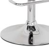 " Clear And Silver Stainless Steel Low Back Counter Height Bar Chair
