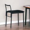 17" Black Faux Leather Side Chair