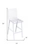 Clear And Silver Metal Counter Height Bar Chair