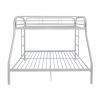 White Twin Over Full Contemporary Metal Bunk Bed