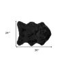 2' X 3' Black Animal Print Area Rug