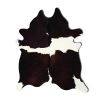 72" X 84" Chocolate And White Cowhide - Rug
