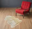 2' x 3' Gold Sheepskin Non Skid Area Rug