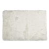 60" X 36" Off White Rectangular Faux Fur - Area Rug