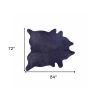 72" X 84" Navy Cowhide - Rug