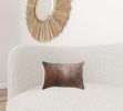 12" X 20" X 5" Brown Cowhide  Pillow
