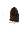 2' X 3' Brown  Natural Sheepskin Single Short Haired Area Rug