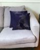 18" X 18" X 5" Navy Cowhide  Pillow 2 Pack