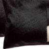 Set of Two 12" X 20" Black and White Cowhide Throw Pillow
