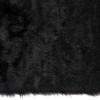 3" X 5" Black Rectangular Faux Fur - Area Rug