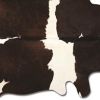 60" X 84" Chocolate And White Cowhide - Area Rug