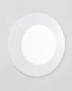 White Round Accent Mirror