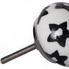1.5" X 1.5" X 1.5" White Silver And Gray Knobs 8 Pack