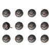 1.5" X 1.5" X 1.5" Black And Chrome  Knobs 12 Pack