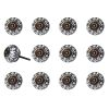 1.5" X 1.5" X 1.5" Black White Copper  Knobs 12 Pack