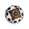 1.5" X 1.5" X 1.5" Black White And Cooper Knobs 12 Pack