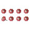 1.5" X 1.5" X 1.5" Hues Of Pink Red And Green  Knobs 8 Pack