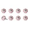 1.5" X 1.5" X 1.5" Hues Of White Pink And Burgundy  Knobs 8 Pack