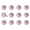 1.5" X 1.5" X 1.5" White Pink And Burgundy  Knobs 12 Pack