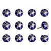 1.5" X 1.5" X 1.5" Navy White And Silver  Knobs 12 Pack