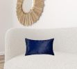 12" X 20" X 5" Navy Torino Kobe Cowhide  Pillow
