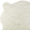 4' X 5' Polar Bear Off White Faux Hide Area Rug