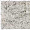 24" X 36"  Gradient Grey Faux Fur Rectangular Area Rug