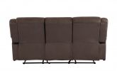 40" Contemporary Brown Fabric Sofa