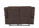 60" Brown Microfiber Manual Reclining Loveseat
