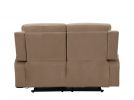 40" Modern Beige Fabric Loveseat