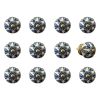 1.5" X 1.5" X 1.5" White Blue And Black  Knobs 12 Pack