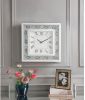 Mirrored Faux Crystal And Agate Wall Clock