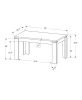 140" White Solid Wood Dining Table