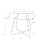 31" Chrome Metal And Clear Tempered Glass Dining Table