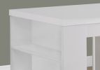 36" White Double Pedestal Base Dining Table