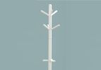 16.25" X 16.25" X 69" White Solid Wood  Coat Rack