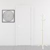 16.25" X 16.25" X 69" White Solid Wood  Coat Rack