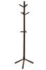 16.25" X 16.25" X 69" Cappuccino Solid Wood  Coat Rack