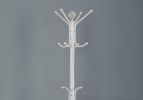 19" X 19" X 70" White  Metal  Coat Rack