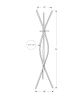 12" X 18" X 72" Cappuccino  Metal  Coat Rack