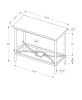 24" White And Silver Console Table With Storage
